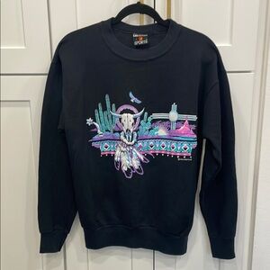 Vintage 1992 Signal Sports  Black Crewneck Sweater Size Large